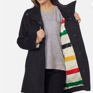 Pendleton Women's Water Resistant Cascade Wool Campbell Coat LARGE